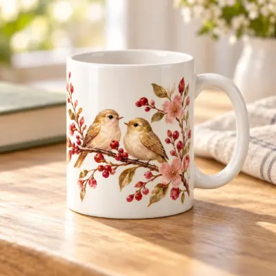 Golden Together Ceramic Mug — lifestyle view
