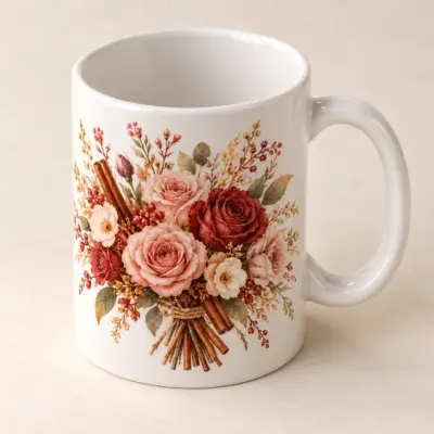 Sunday Roses Ceramic Mug — alternate detail view