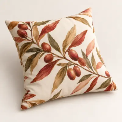 Gathering Branch Square Throw Pillow — alternate detail view