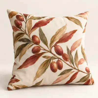 Gathering Branch Square Throw Pillow — main product view