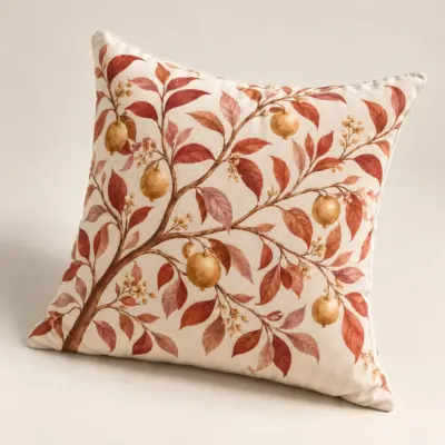 Family Orchard Square Throw Pillow — alternate detail view
