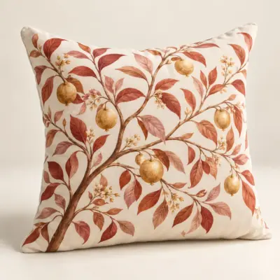 Family Orchard Square Throw Pillow — main product view