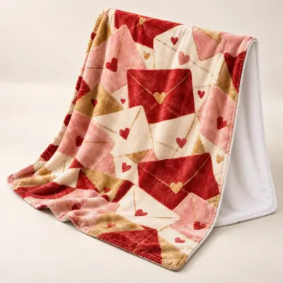 Autumn Letters Velveteen Plush Blanket — alternate detail view