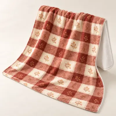 Quiet Hearth Velveteen Plush Blanket — alternate detail view