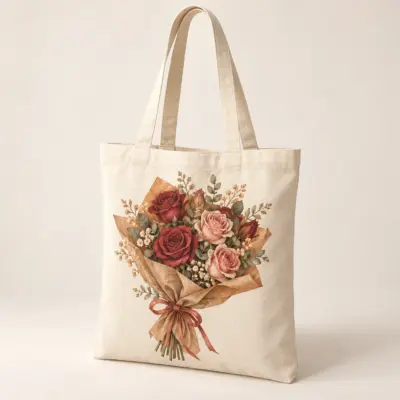 Flowers for Mom Natural Cotton Tote — main product view
