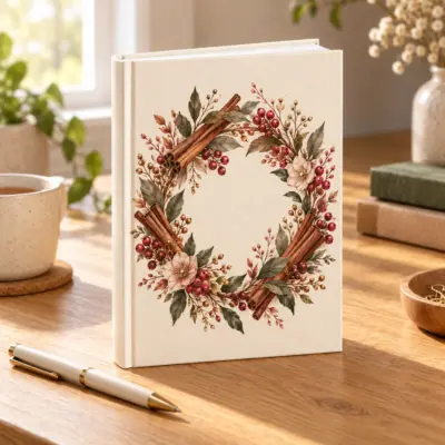 Grateful Moments Matte Hardcover Journal — lifestyle view