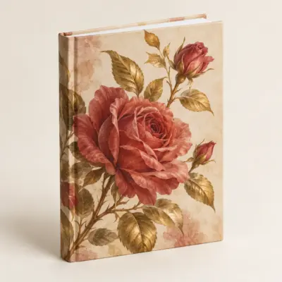 Rose Keepsake Matte Hardcover Journal — main product view