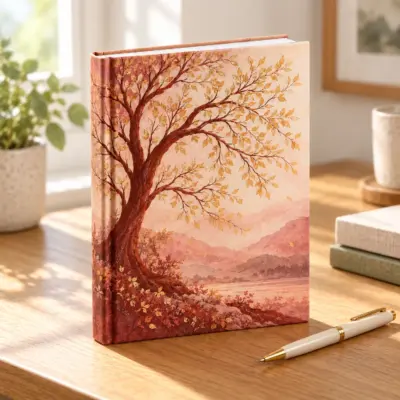Family Stories Matte Hardcover Journal — lifestyle view