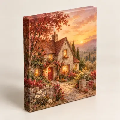 Home at Golden Hour Stretched Canvas Print — alternate detail view