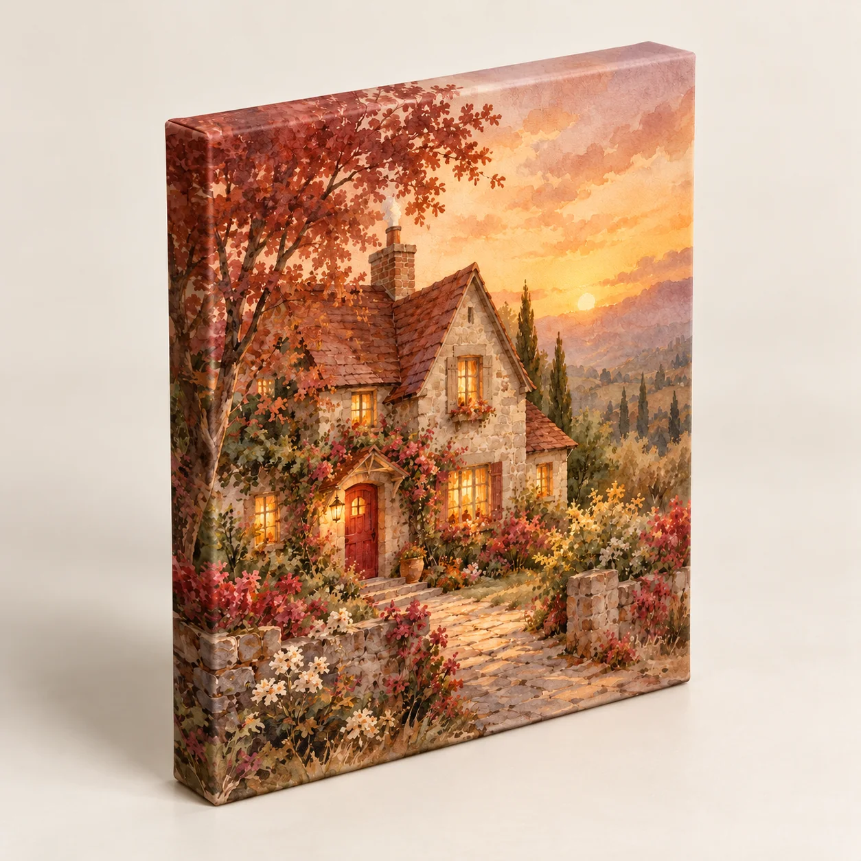 Home at Golden Hour Stretched Canvas Print — alternate detail view