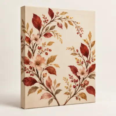 Two Branches Stretched Canvas Print — main product view