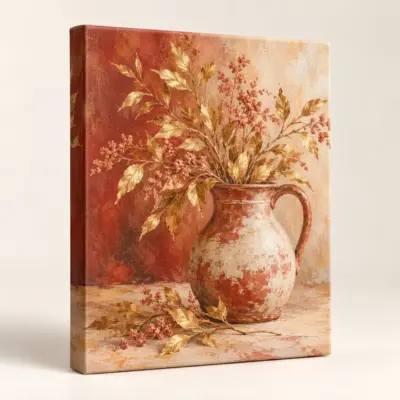 Gathering Table Stretched Canvas Print — main product view