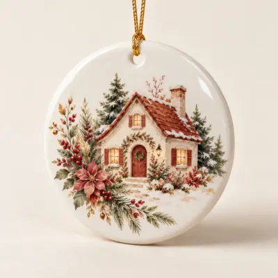 Home for the Season Ceramic Keepsake Ornament — main product view