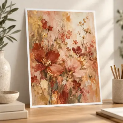 Golden Hour Garden Matte Art Poster — lifestyle view
