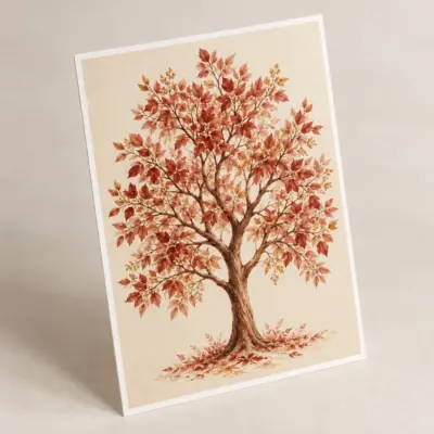 Family Tree Study Matte Art Poster — alternate detail view