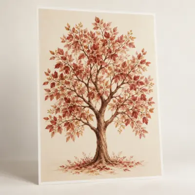 Family Tree Study Matte Art Poster — main product view