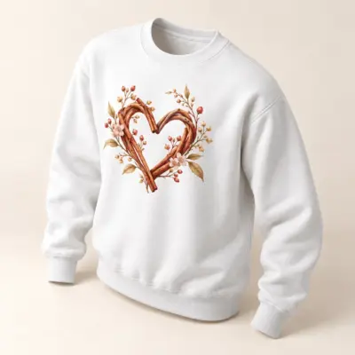 Heartleaf Printed Crewneck Sweatshirt — alternate detail view