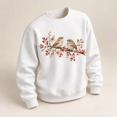 Golden Birds Printed Crewneck Sweatshirt — alternate detail view