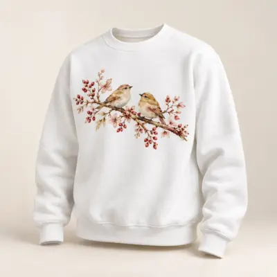 Golden Birds Printed Crewneck Sweatshirt — main product view
