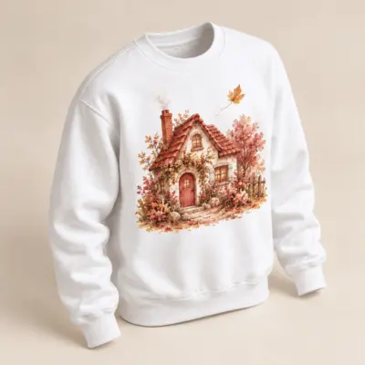 Homeward Leaf Printed Crewneck Sweatshirt — alternate detail view