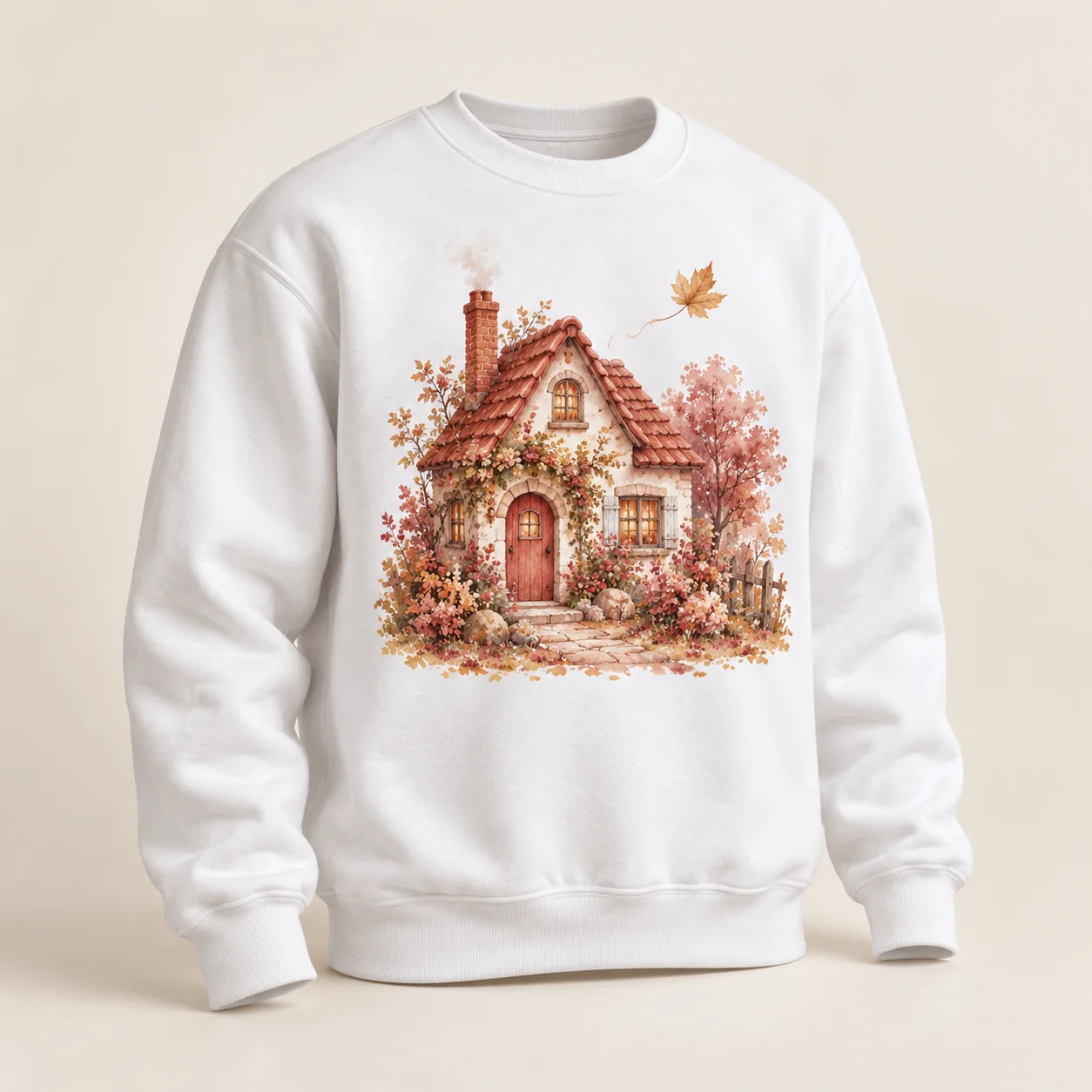 Homeward Leaf Printed Crewneck Sweatshirt — main product view
